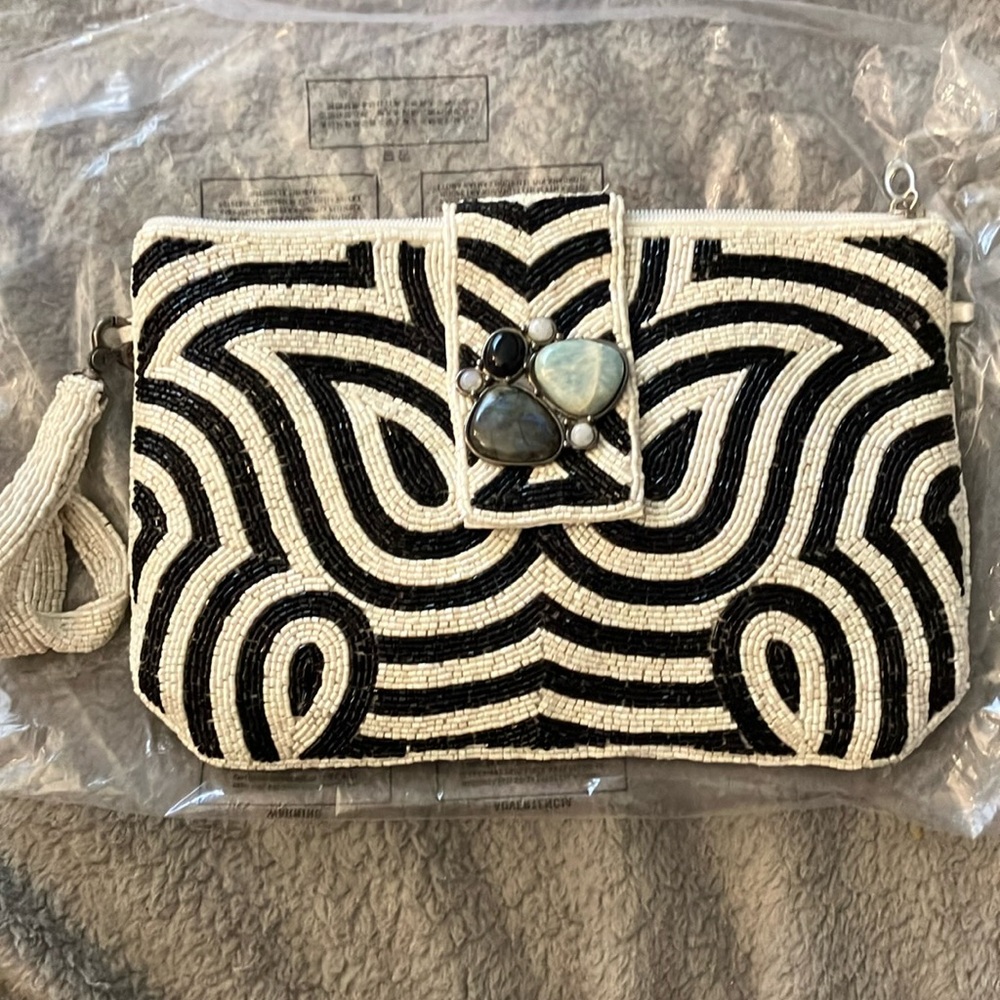 Mary Frances Beaded Handmade Handbag with matching wallet